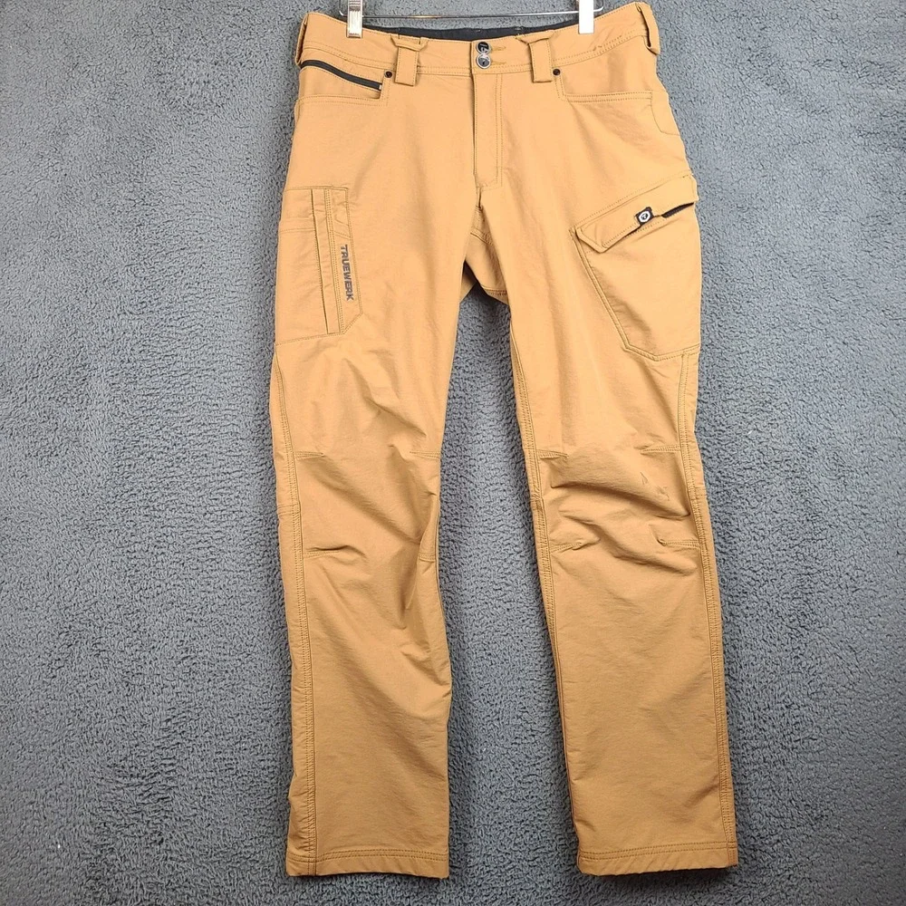 Truewerk T2 Werkpant Mens 32x32 Sand Tan Technical Work Pants Stretch Utility